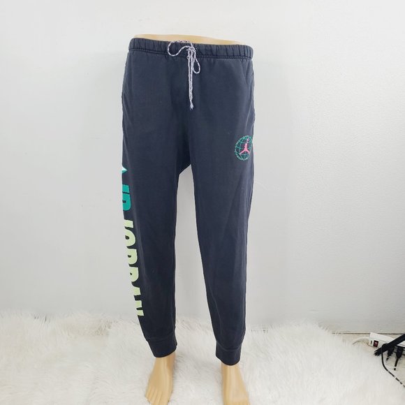 Jordan Other - Air Jordan Mens Black Standard Fit Elastic Waist Drawstring Jogger Pants Size M